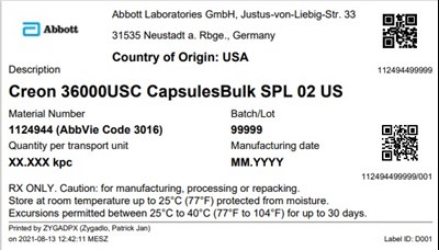 Creon 36000usc Spl (Creon 36000usc Capsulesbulk Spl 02 Us)